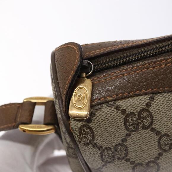 GUCCI GG Supreme Web Sherry Line Bag Pvc Beige Gold 89 02 018 - Picture 15 of 16